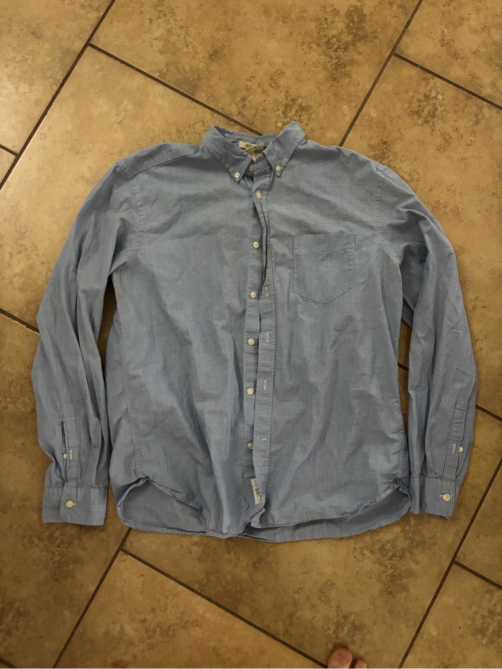 H&M Light Blue Casual Button-Down Shirt